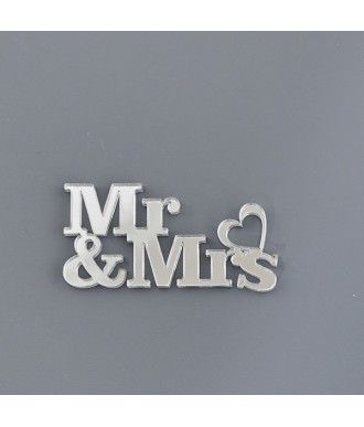 ARG PLEX SCRITTA 'MR&MRS'...