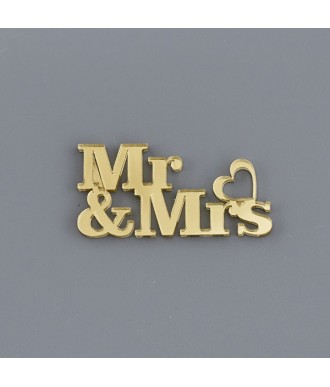 ORO PLEX SCRITTA 'MR&MRS'...